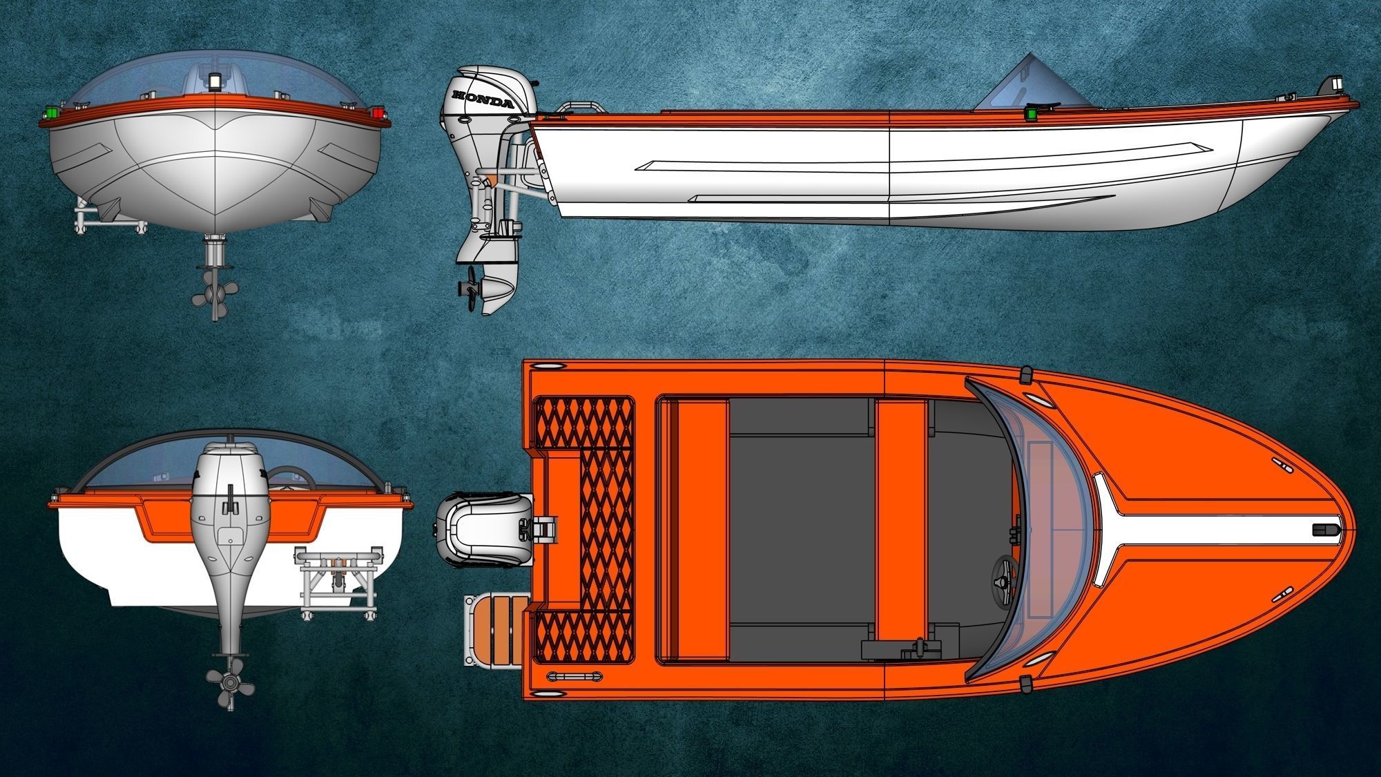 Motorboat Aqua Sports 3D print model_4