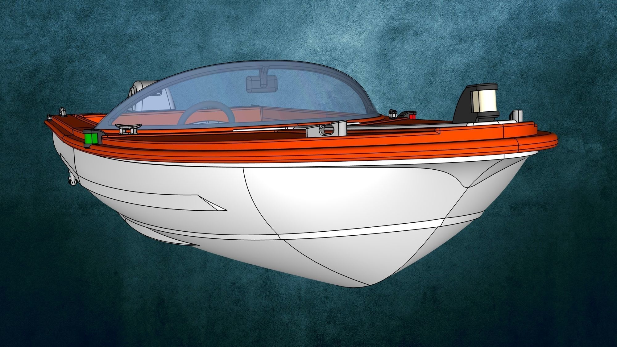 Motorboat Aqua Sports 3D print model_3