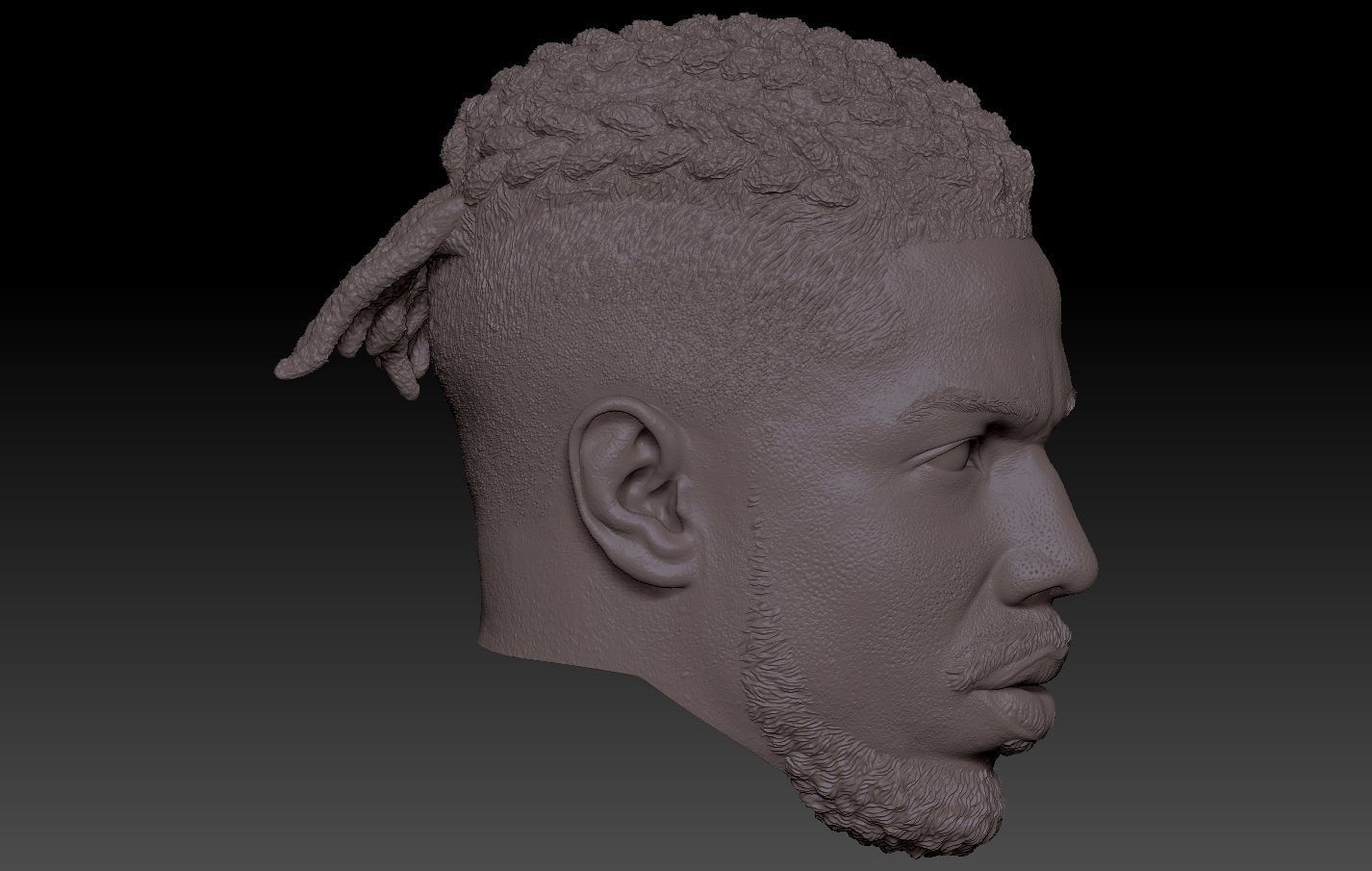 Killmonger Michael B Jordan head 3D print model_2