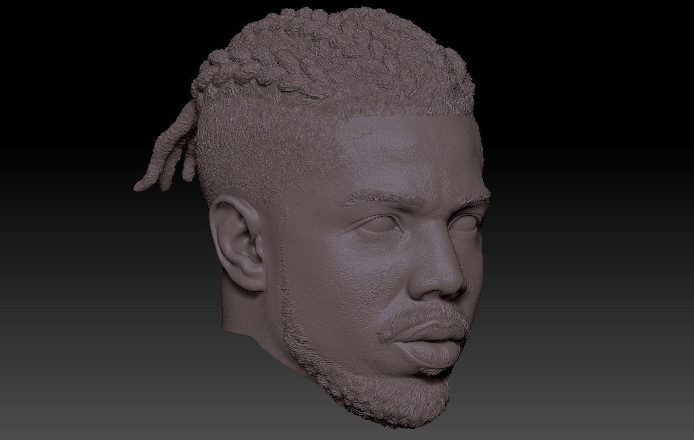 Killmonger Michael B Jordan head 3D print model_1