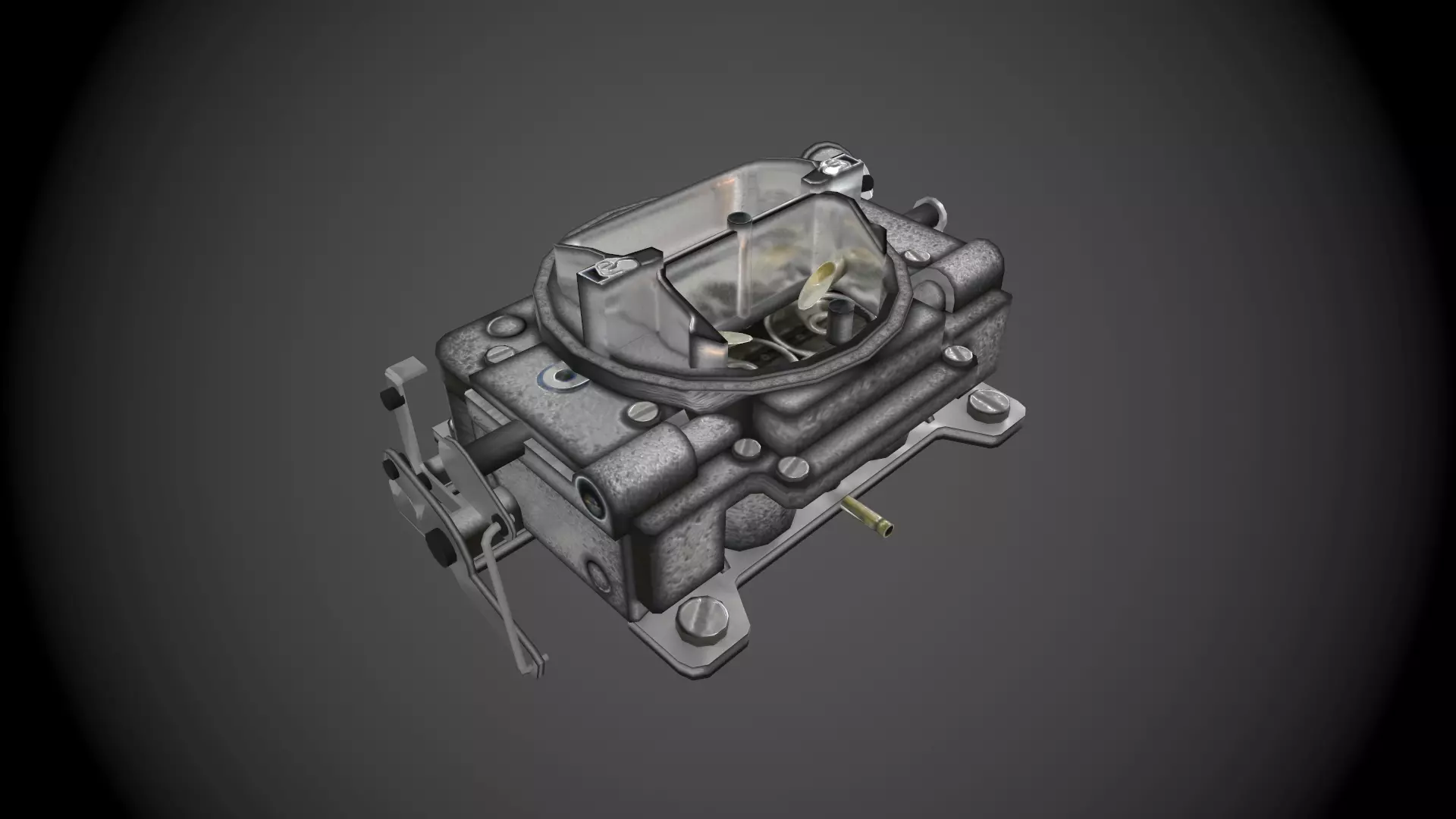 Carter carburetor Low-poly 3D model_0