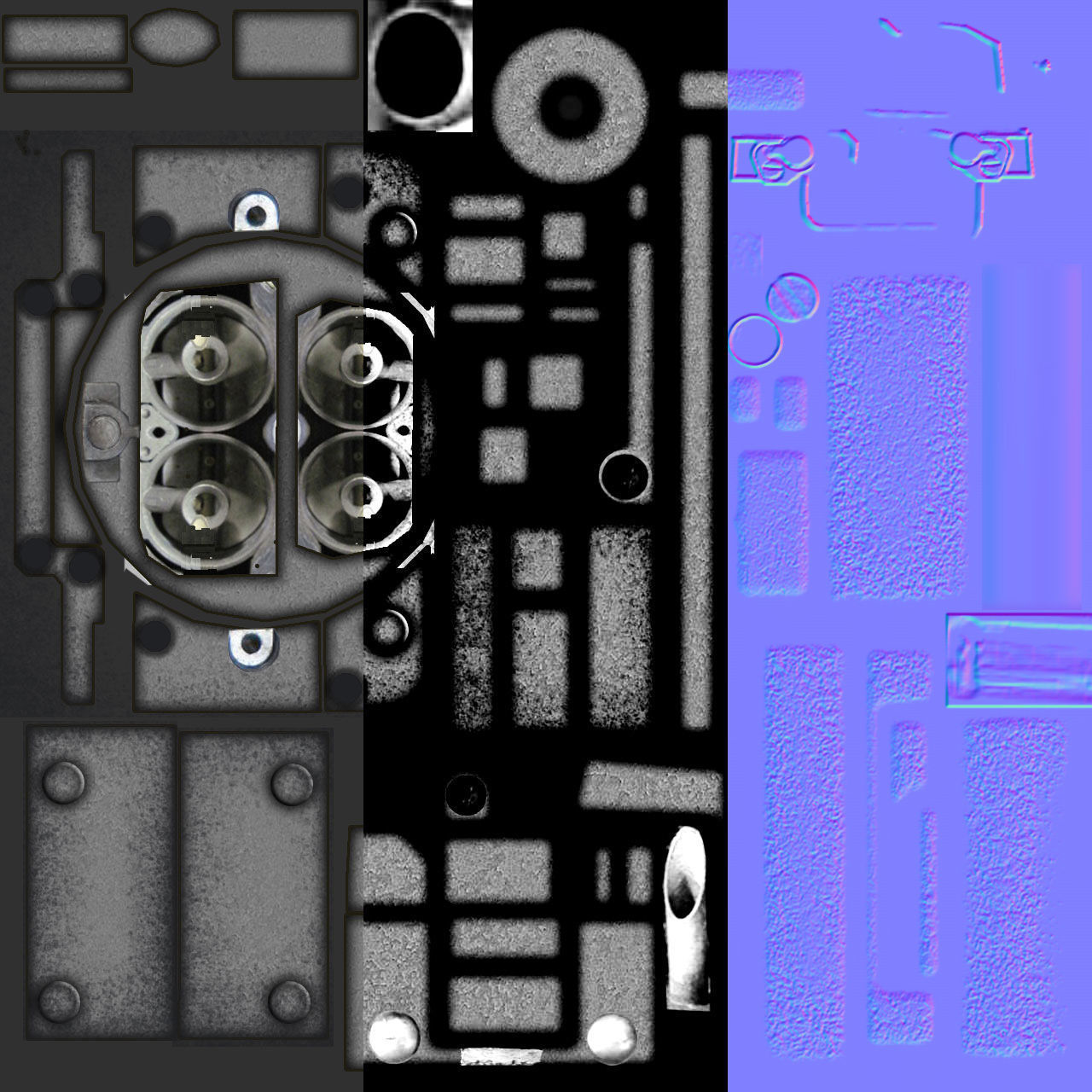 Carter carburetor Low-poly 3D model_8