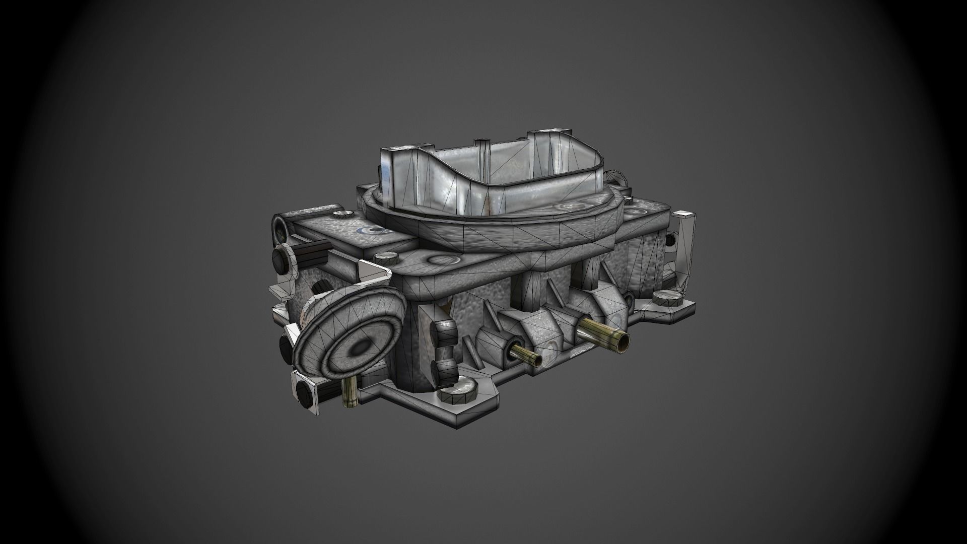 Carter carburetor Low-poly 3D model_3