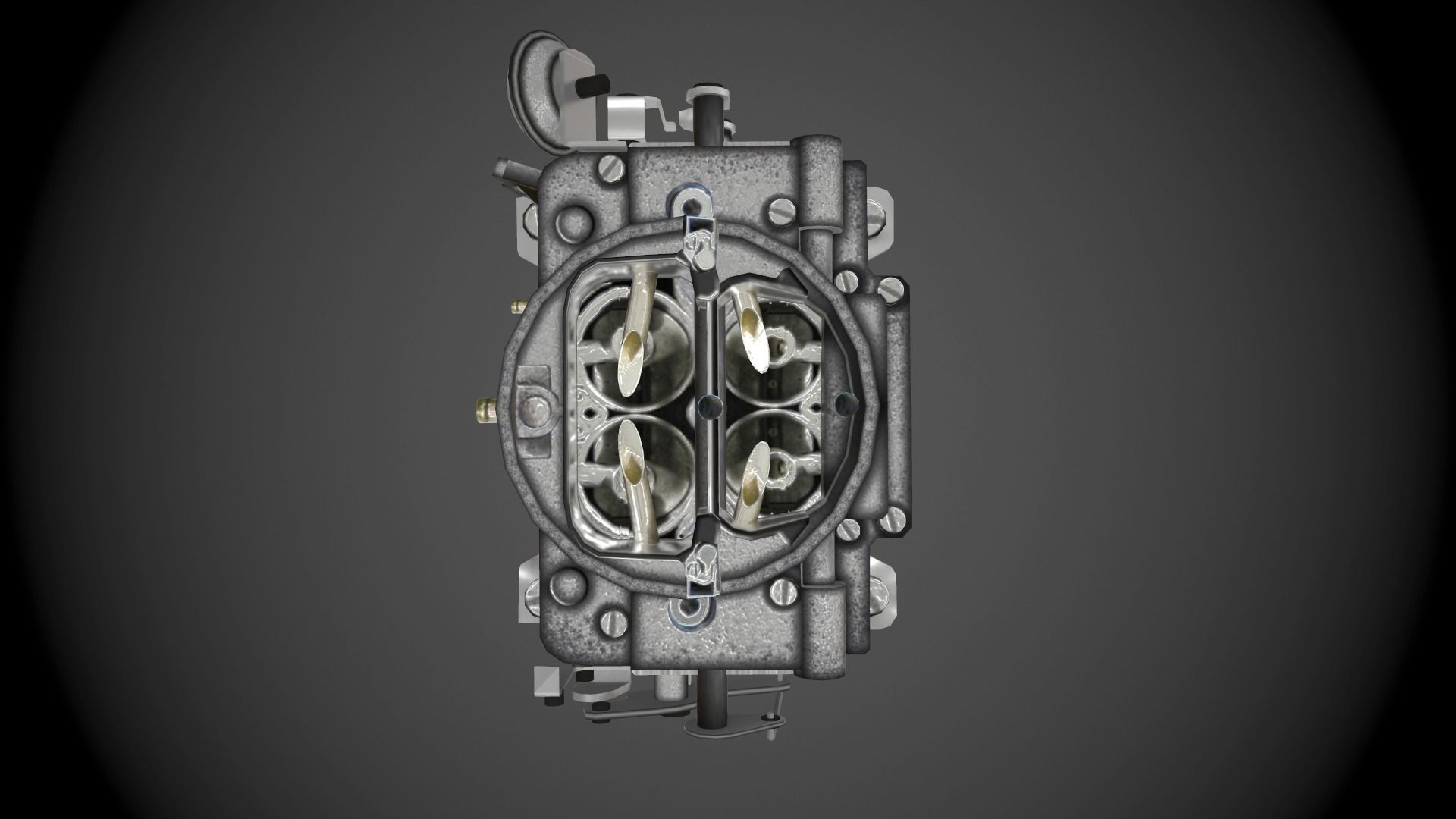Carter carburetor Low-poly 3D model_5