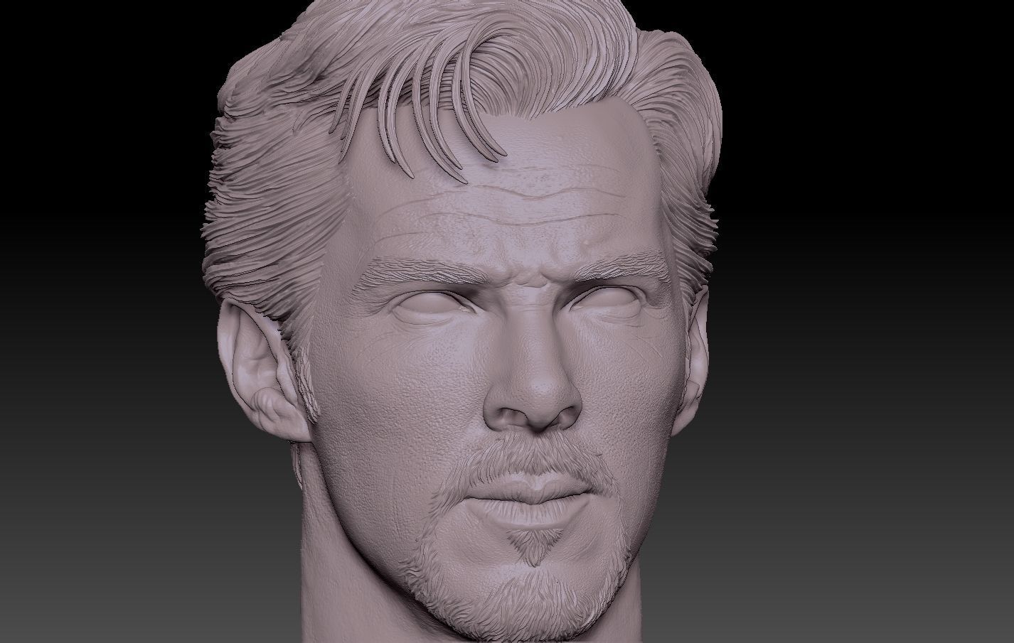 Doctor Strange head Benedict Cumberbatch 3D print model_4