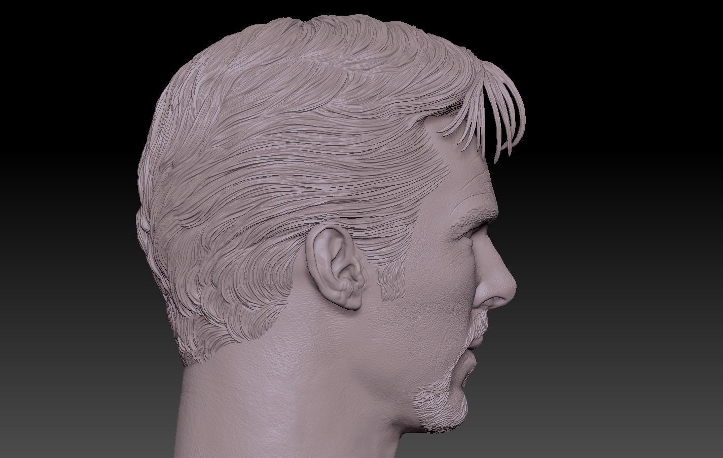 Doctor Strange head Benedict Cumberbatch 3D print model_8