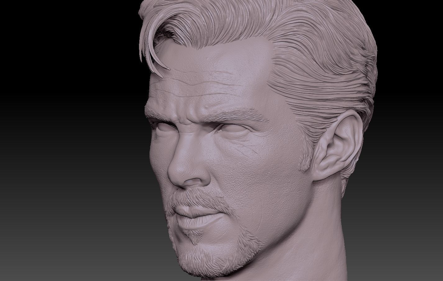 Doctor Strange head Benedict Cumberbatch 3D print model_2