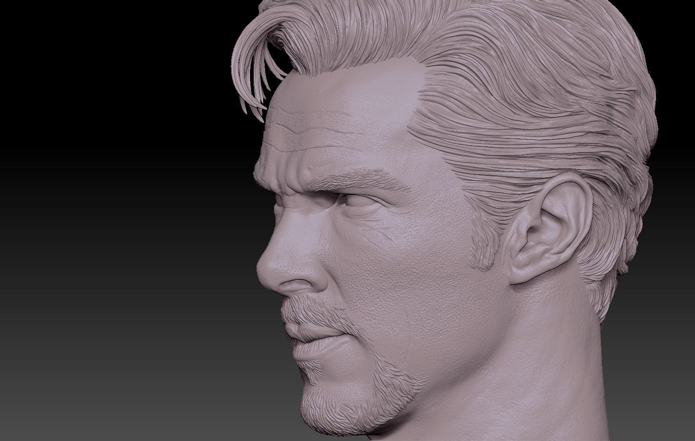 Doctor Strange head Benedict Cumberbatch 3D print model_3