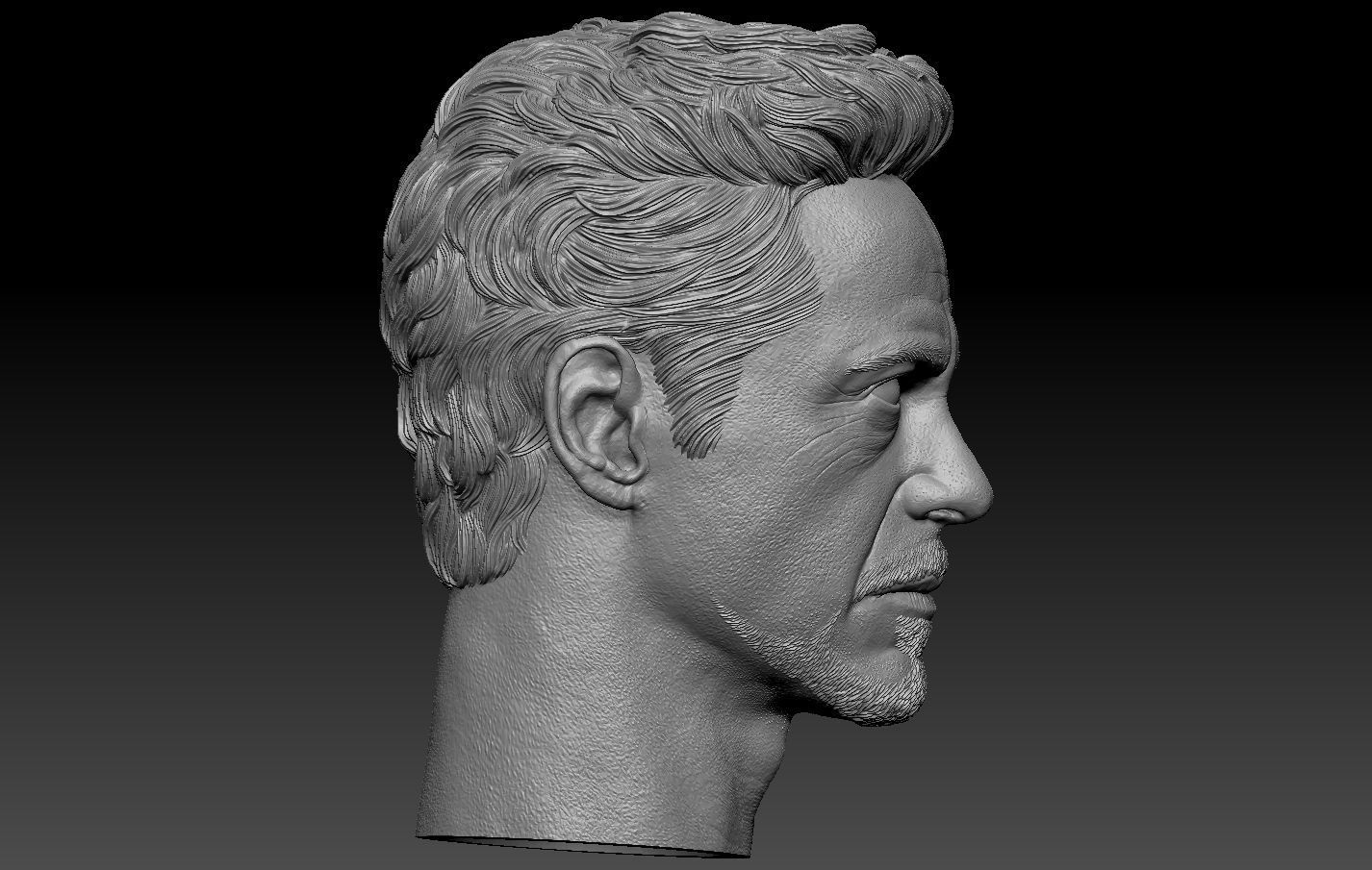 Tony Stark Iron Man Robert Downey Jr head 3D print model_5