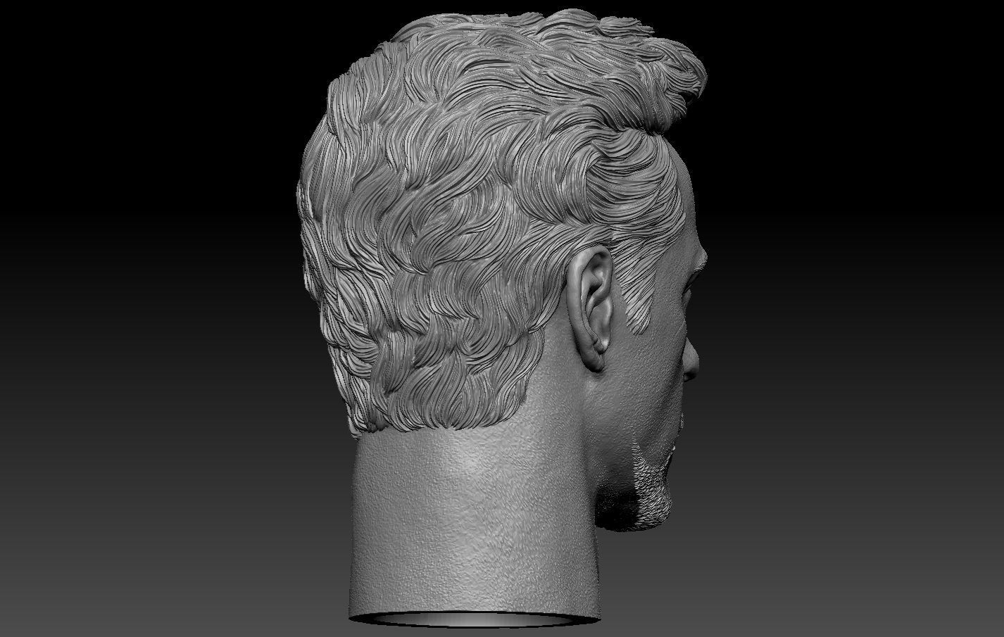 Tony Stark Iron Man Robert Downey Jr head 3D print model_6