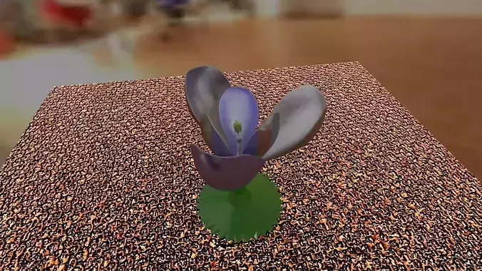 Crocus flower in vase 3D print model
