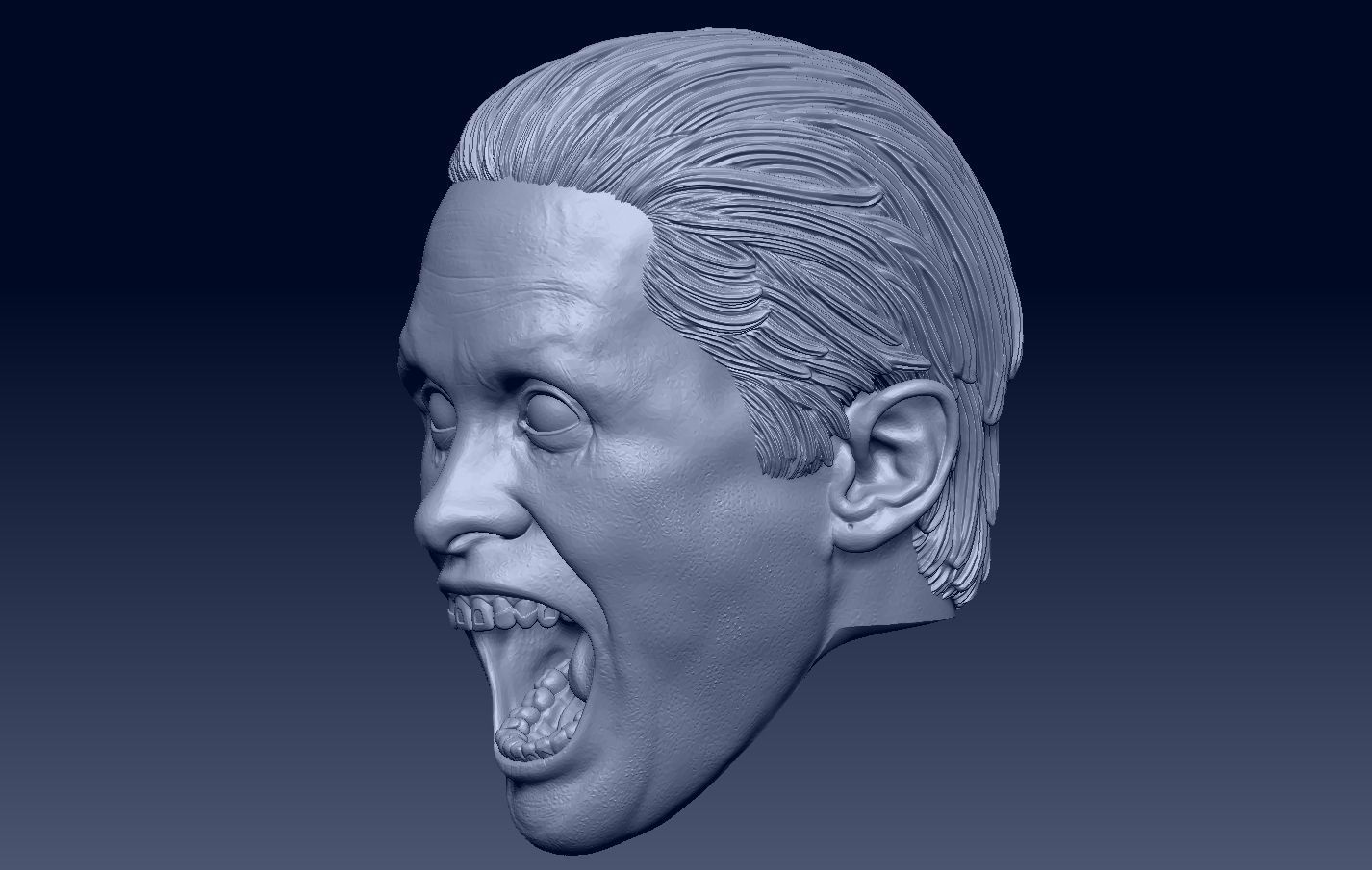 Joker Jared Leto Suicide Squad head 3D print model_2