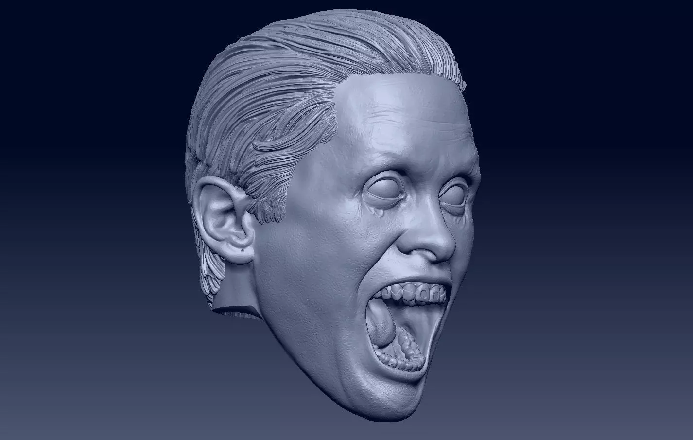 Joker Jared Leto Suicide Squad head 3D print model_0