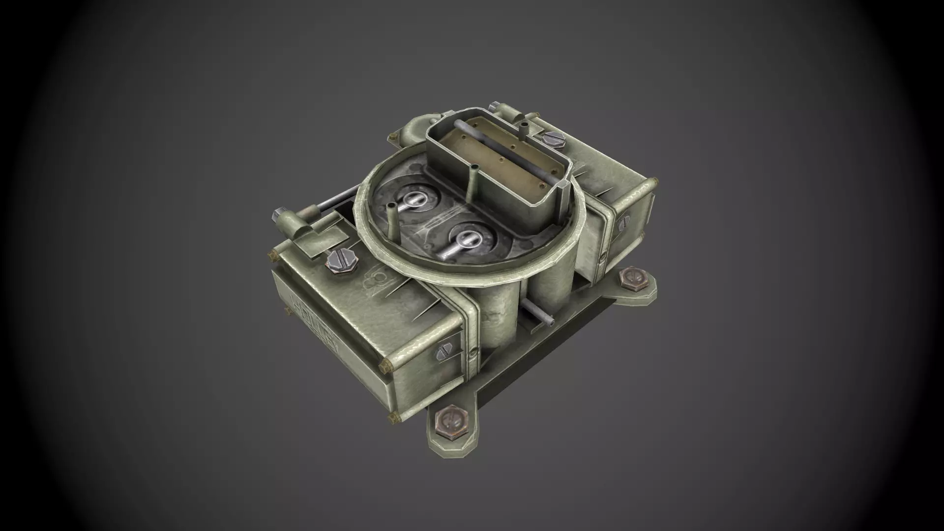 Holley 2x4 carburetor Low-poly 3D model