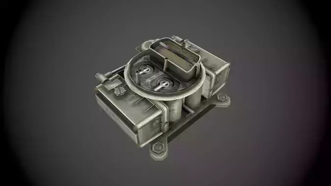 Holley  2x4 carburetor Low-poly 3D model