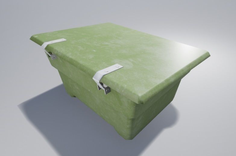 Sand reservoir box Low-poly 3D model_5