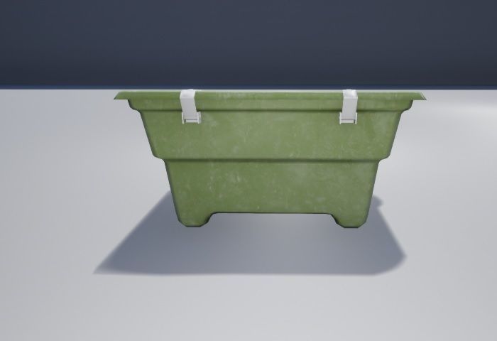 Sand reservoir box Low-poly 3D model_6