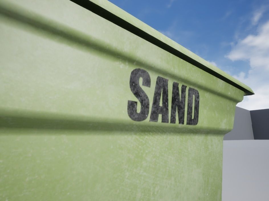 Sand reservoir box Low-poly 3D model_9