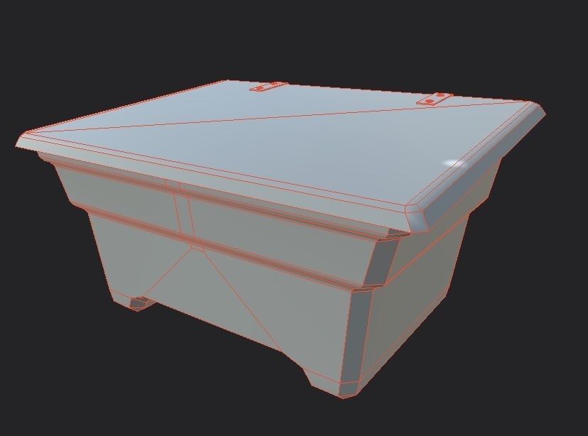 Sand reservoir box Low-poly 3D model_3