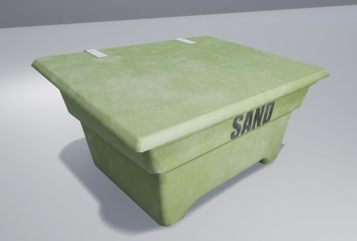 Sand reservoir box Low-poly 3D model_4