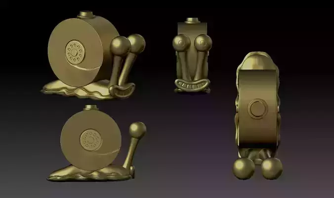 Den Den Mushi X Gary the Snail 3D print model