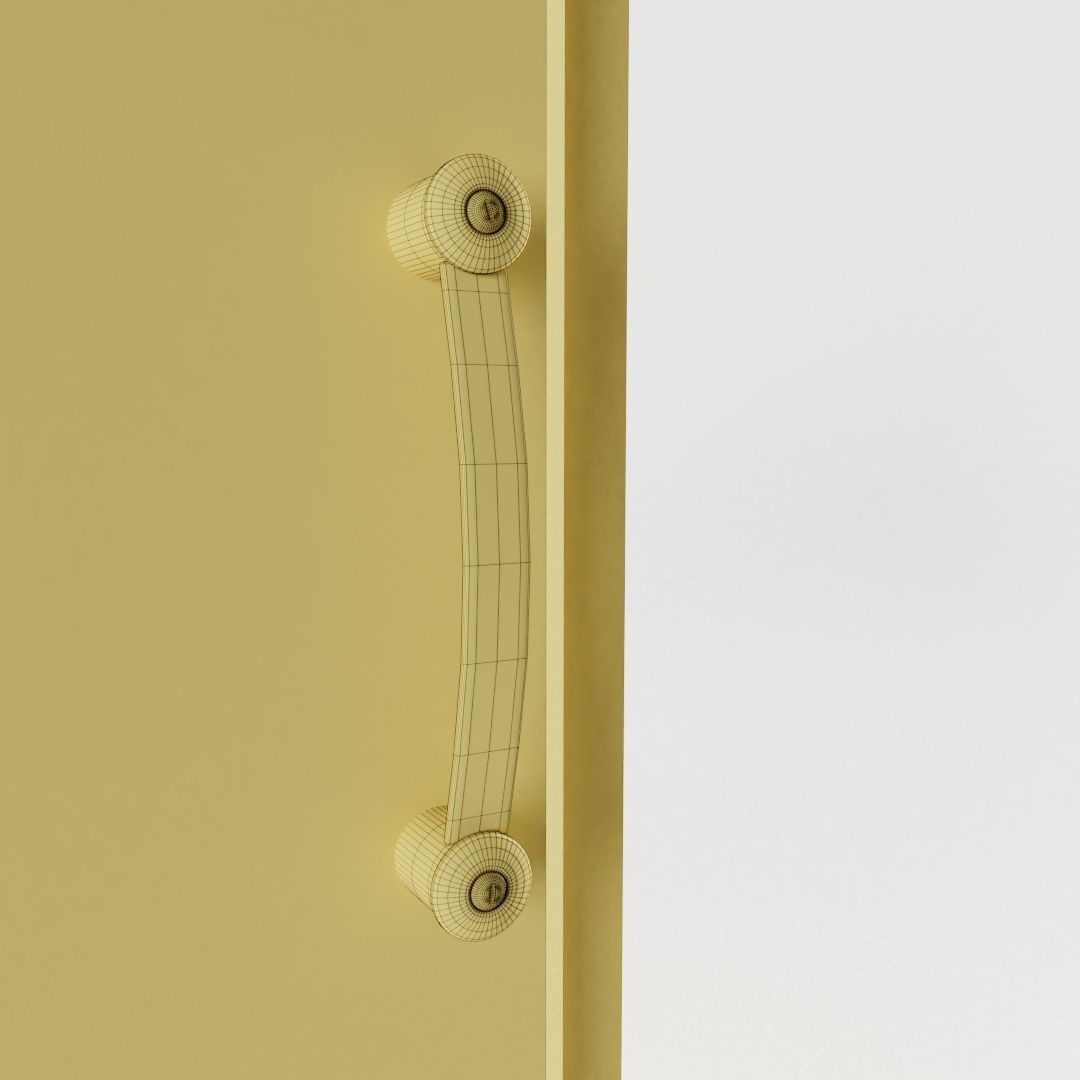 Small Vintage Kitchen Cabinet 3D model_4