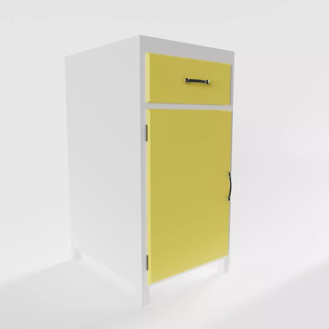 Small Vintage Kitchen Cabinet 3D model_0