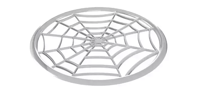 Drink coaster - Spider Web 3D print model