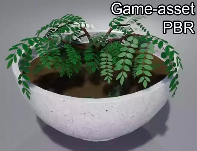 Street plant Low-poly 3D model