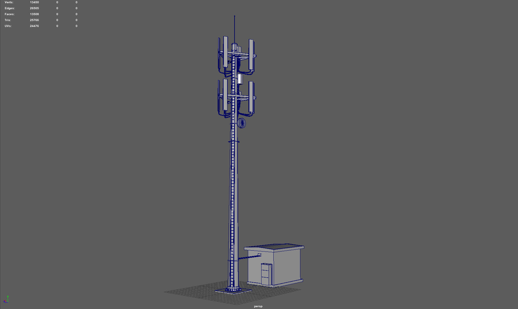 CELL SITE Low-poly 3D model_9