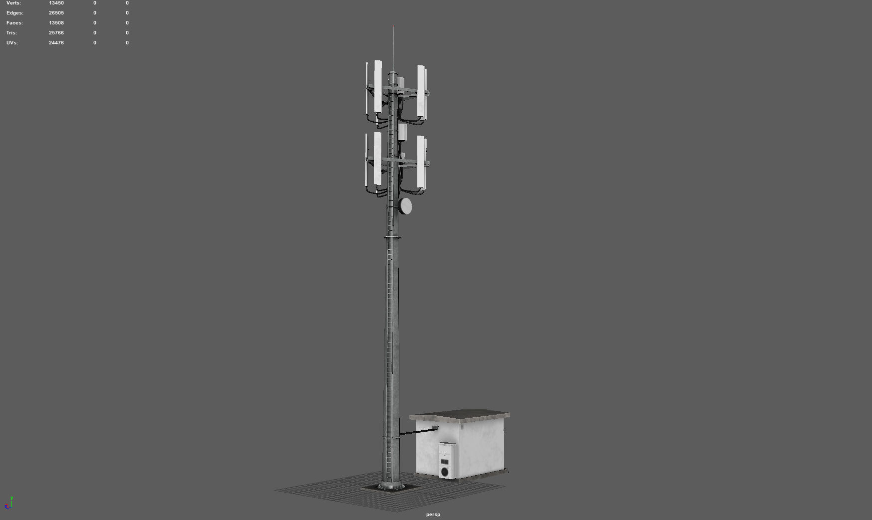 CELL SITE Low-poly 3D model_5