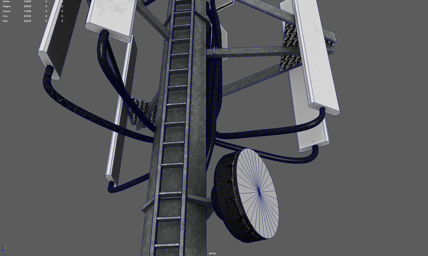 CELL SITE Low-poly 3D model_7