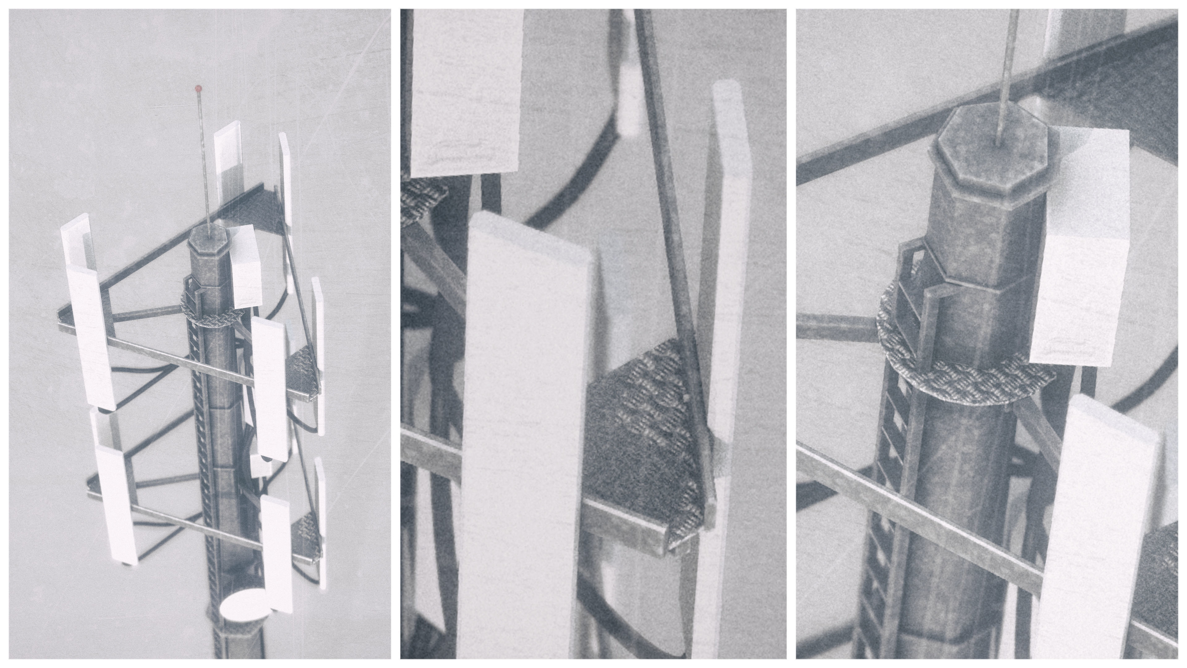 CELL SITE Low-poly 3D model_2