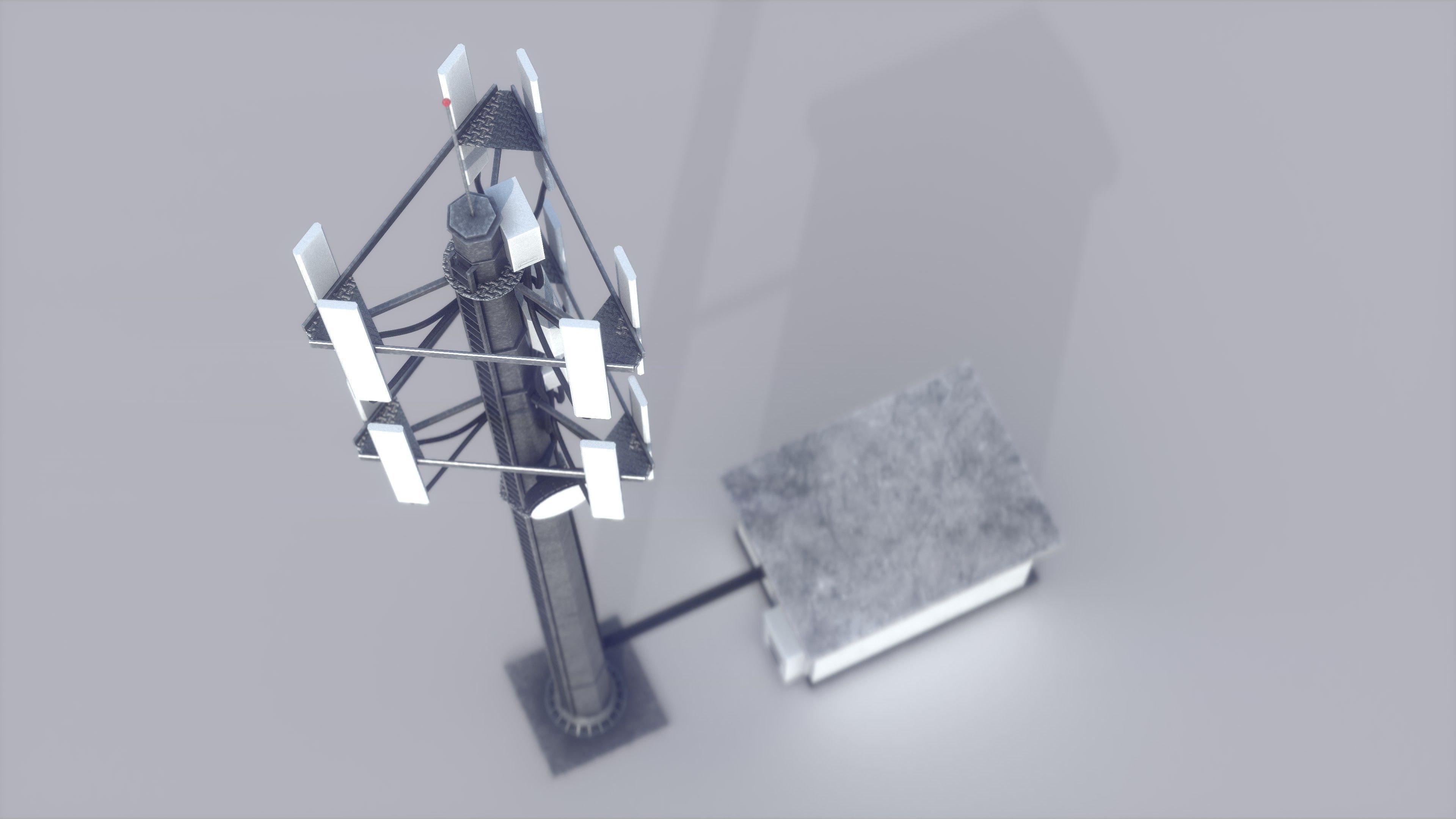 CELL SITE Low-poly 3D model_3