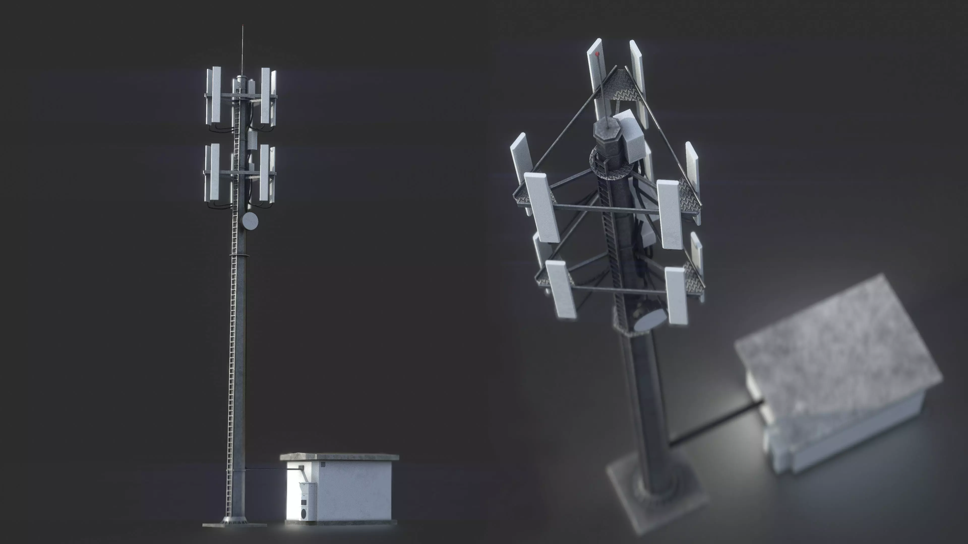 CELL SITE Low-poly 3D model_0