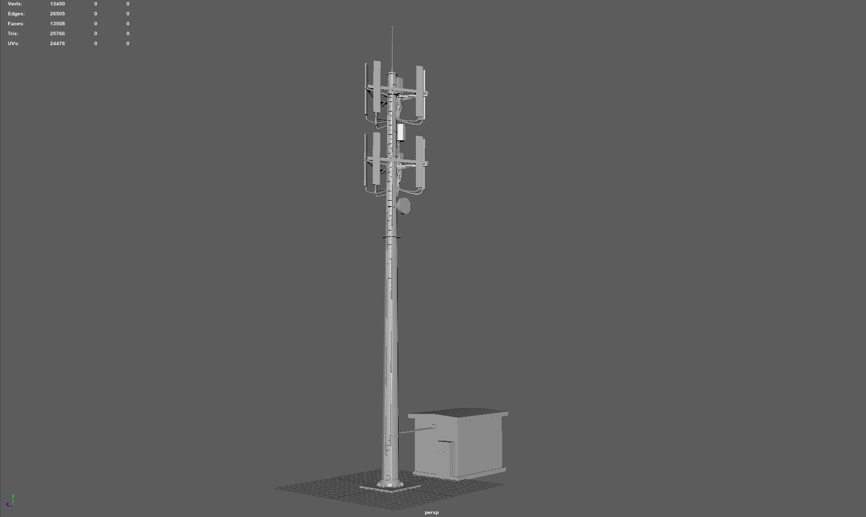 CELL SITE Low-poly 3D model_8