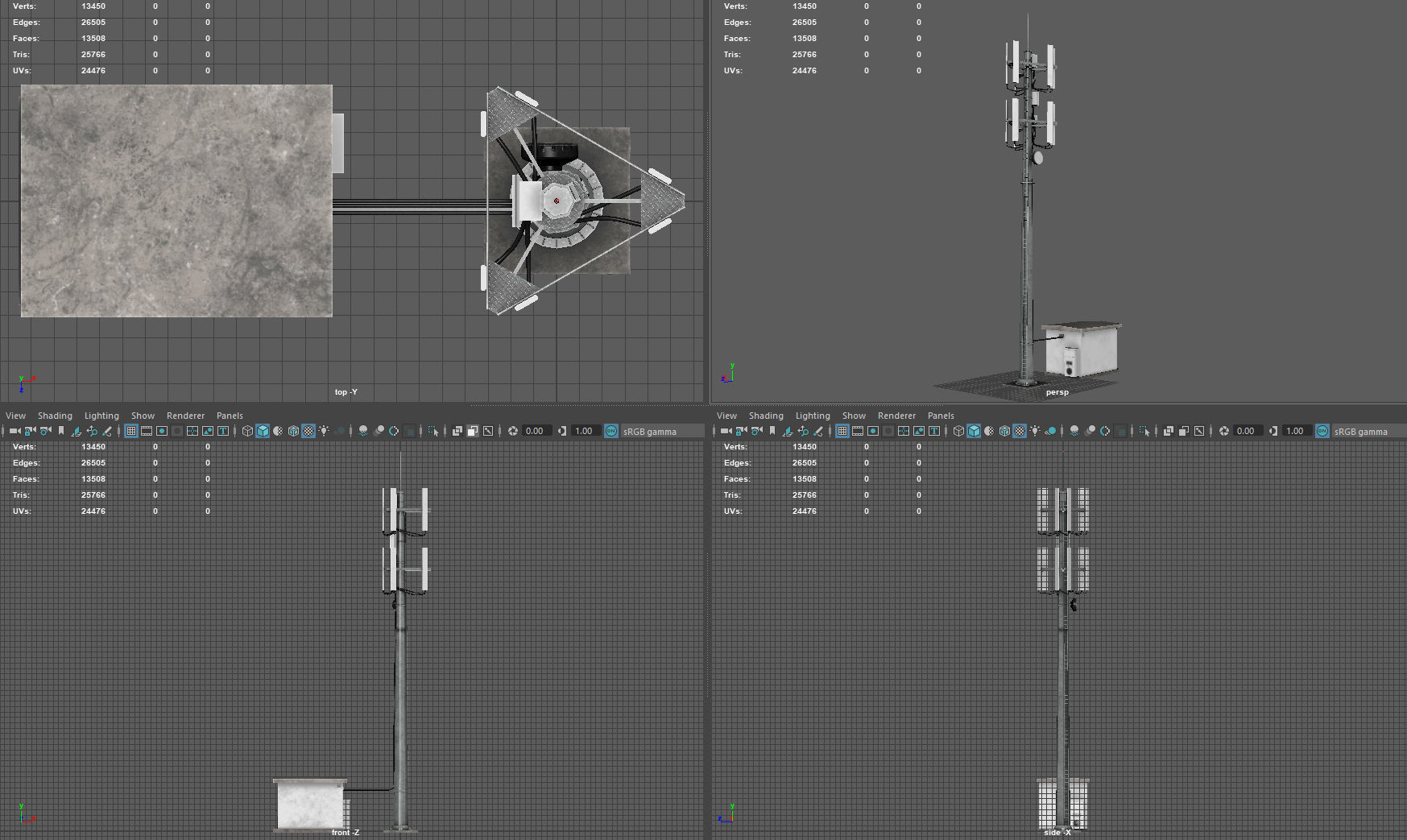 CELL SITE Low-poly 3D model_10