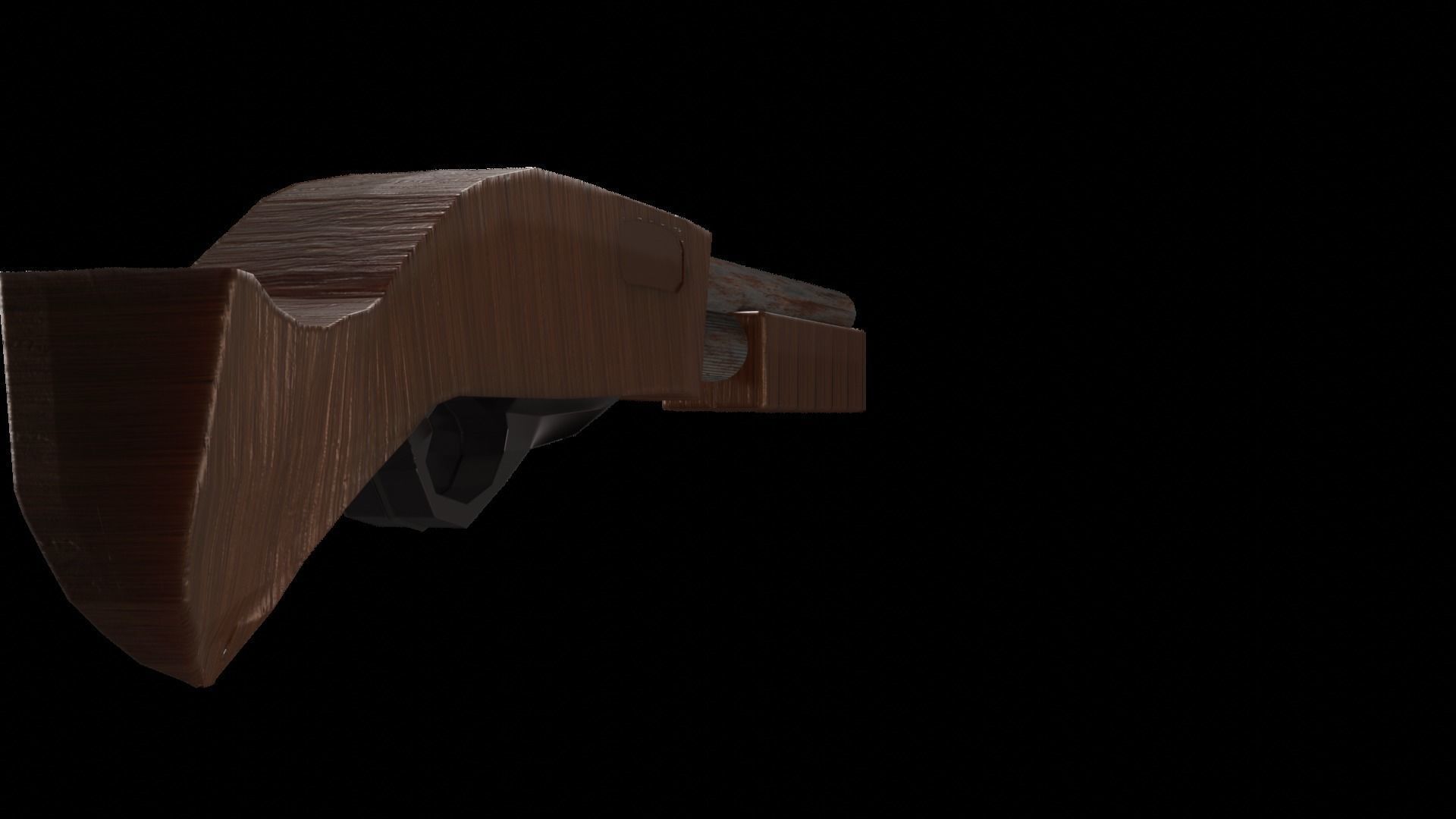 rust shotgun low poly 3D models Free low-poly 3D model_3