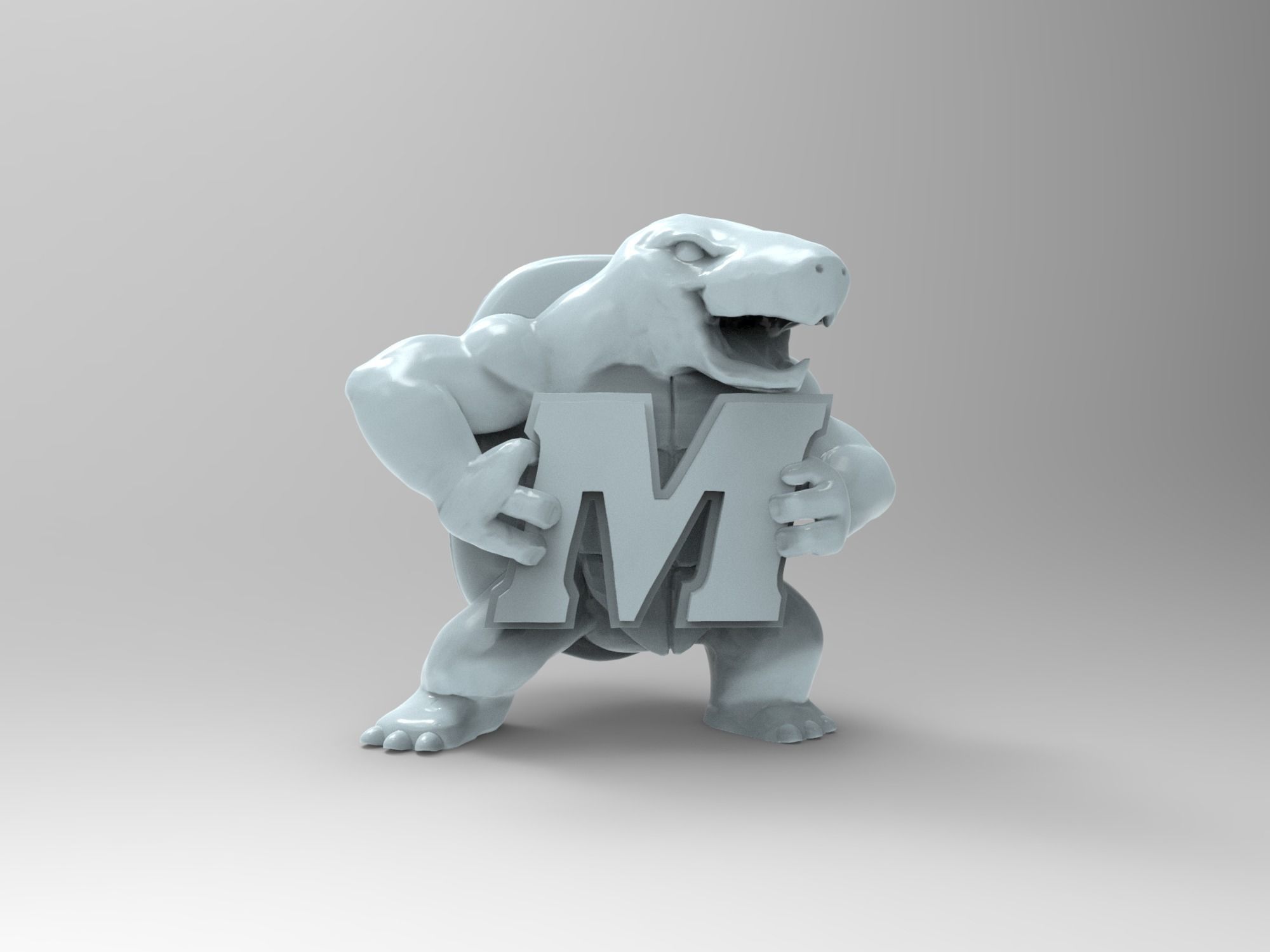 university of maryland terrapins basketball Mascot Testudo 3D print model_1