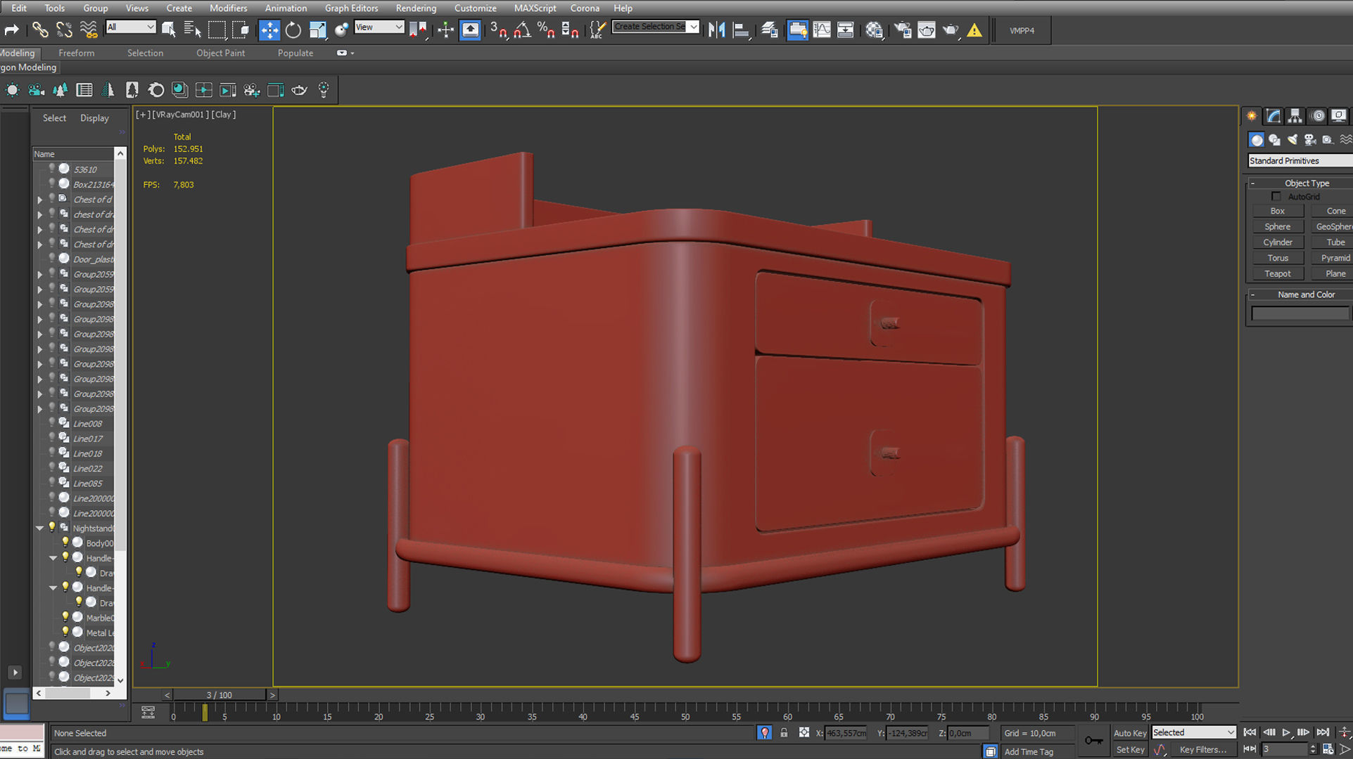 Kayra bedside table 3D model_7