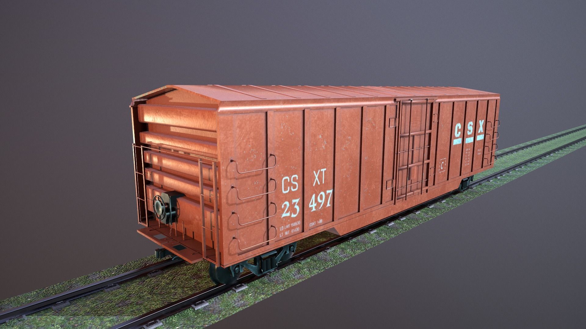 3D model Train Box Car Lowpoly 3D model VR / AR / lowpoly CGTrader
