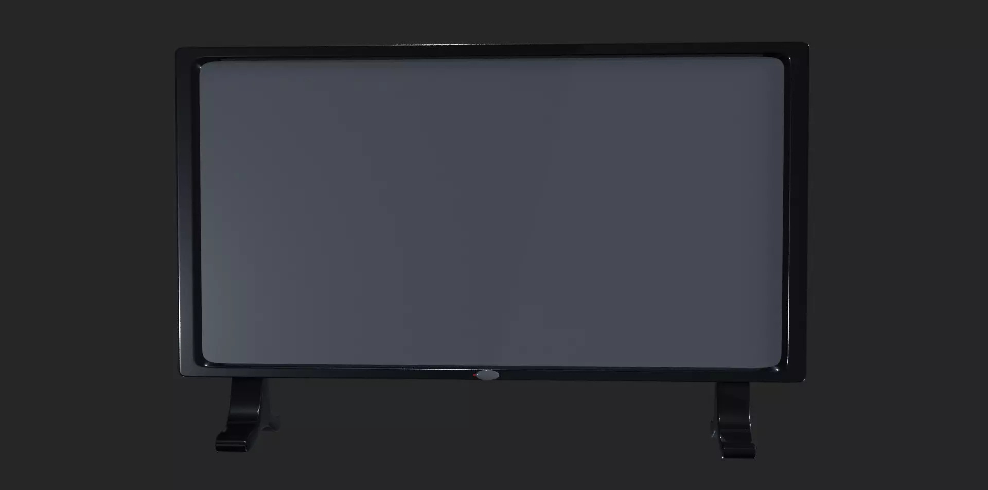 Plasma TV Low-poly 3D model_0