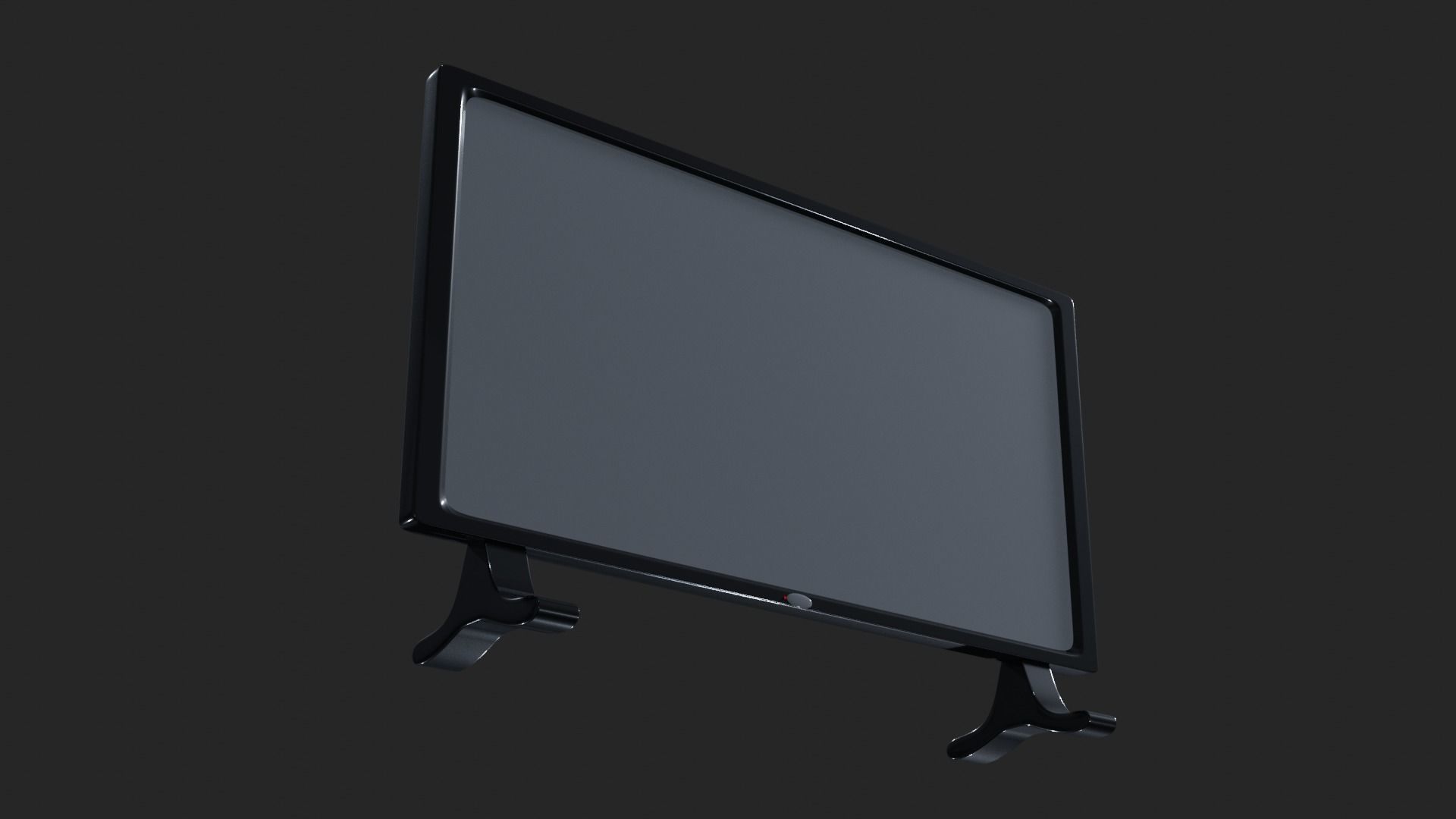 Plasma TV Low-poly 3D model_1