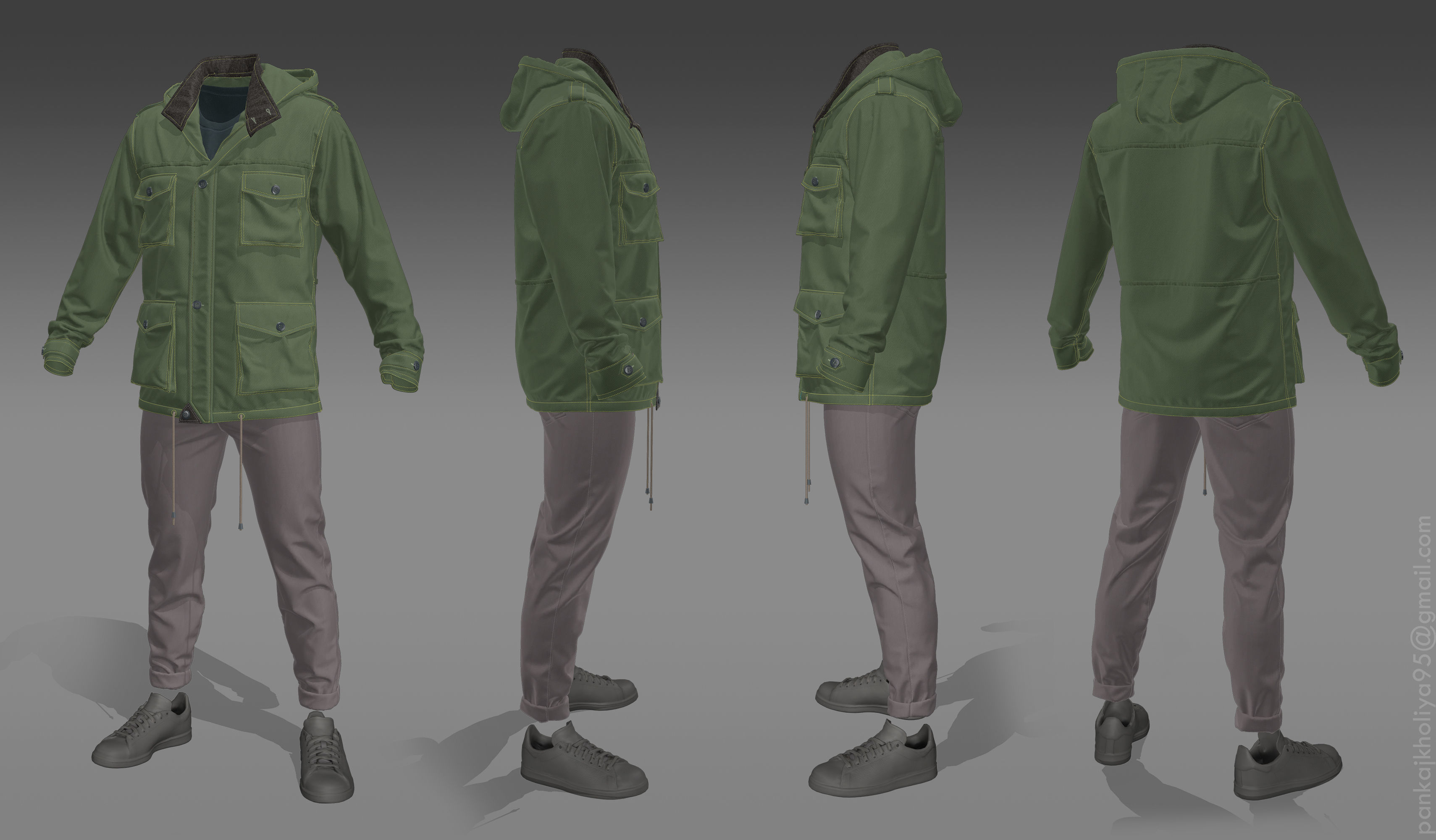 Parka Jacket - Marvelous Designer Clothing