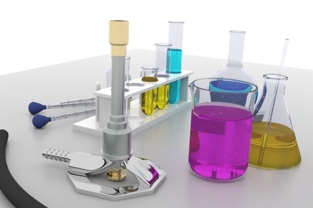Chemistry Lab Equipment 3D model_4