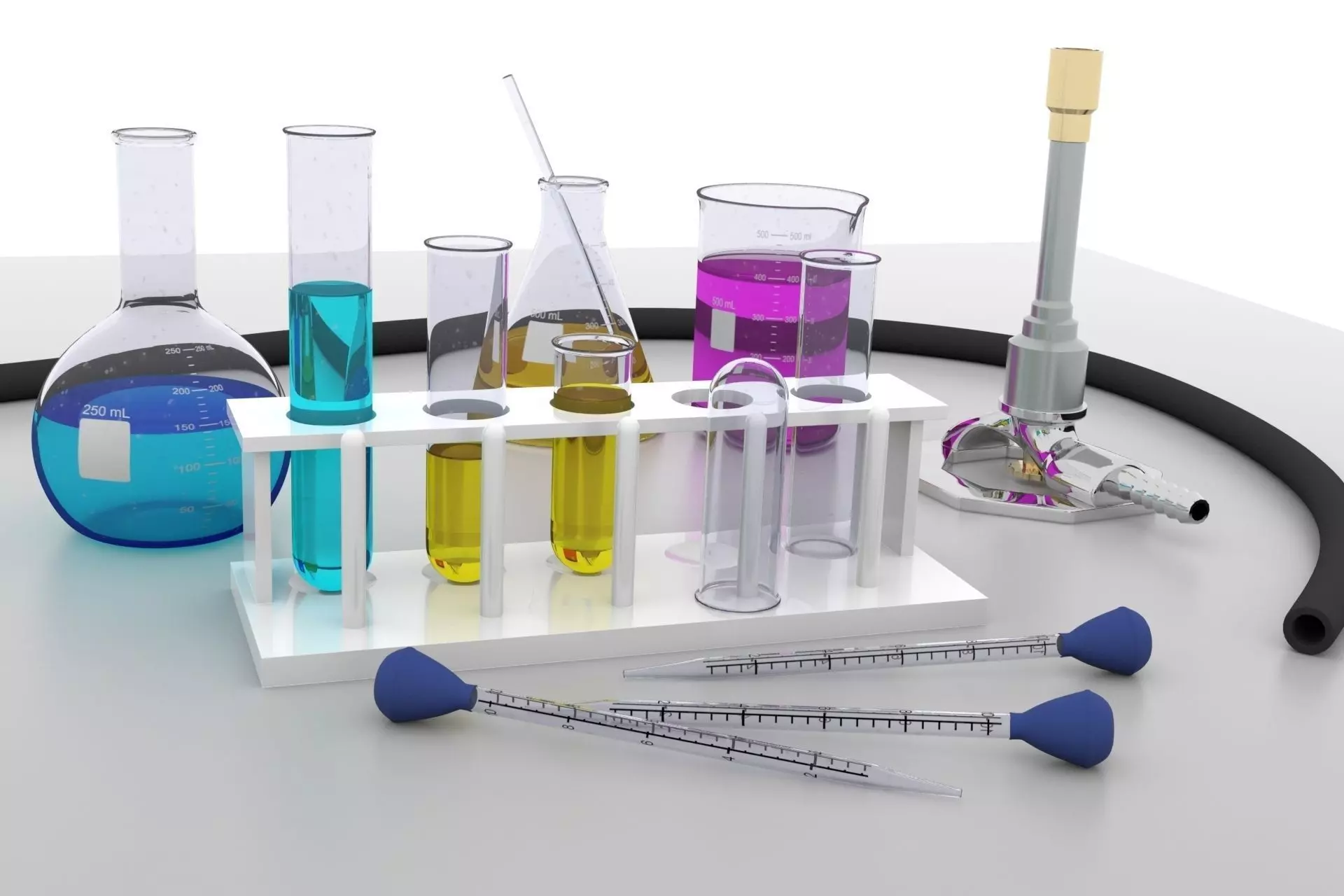 Chemistry Lab Equipment 3D model_0