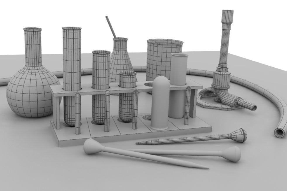Chemistry Lab Equipment 3D model_9