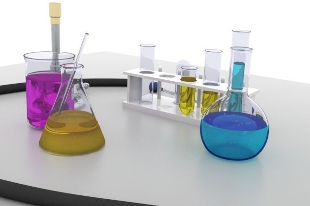 Chemistry Lab Equipment 3D model_3