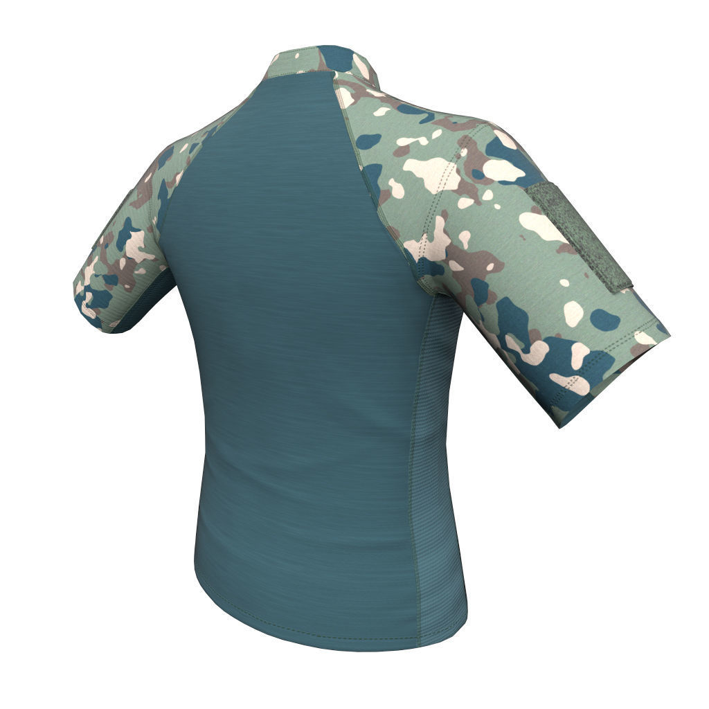 Condor Outdoor Short Sleeve Combat Shirt Low Poly PBR low  Low-poly 3D model_29