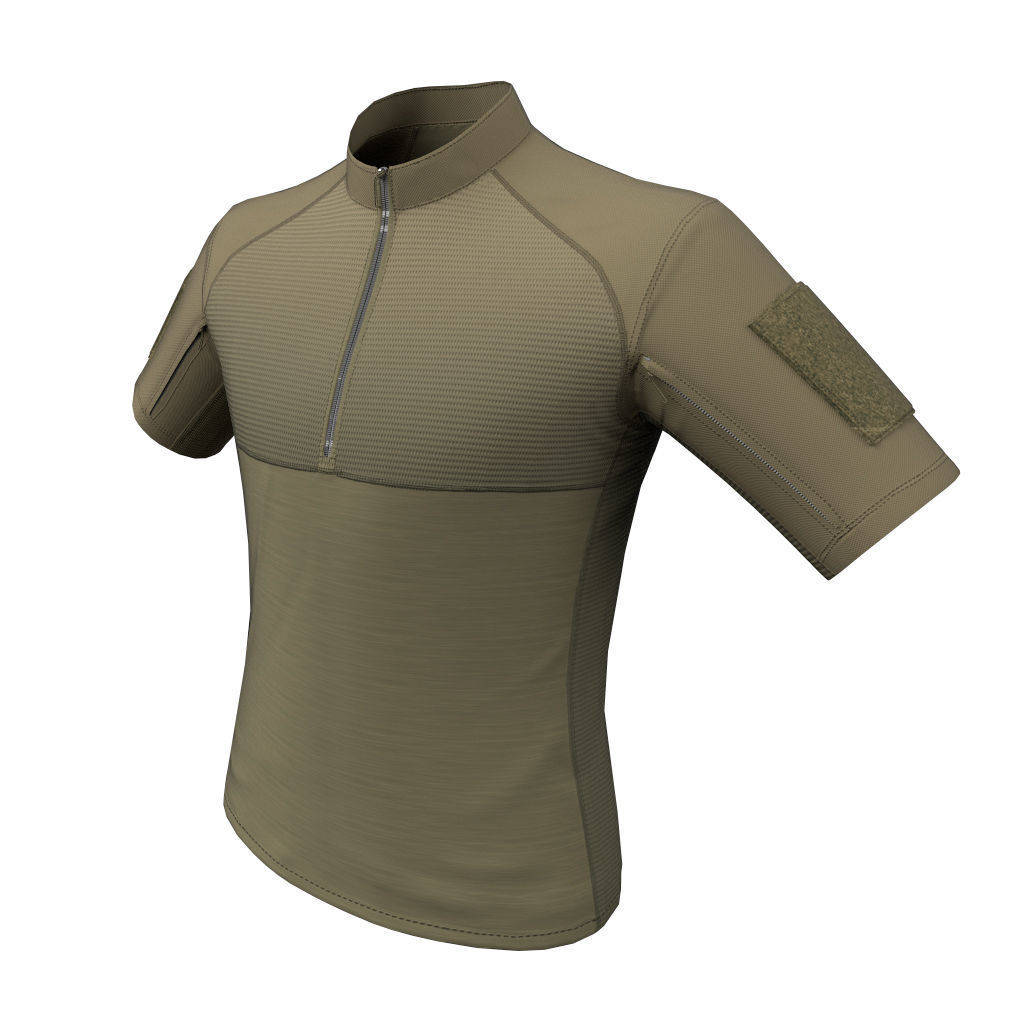 Condor Outdoor Short Sleeve Combat Shirt Low Poly PBR low  Low-poly 3D model_21